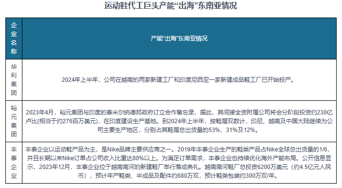 发展前景预测报告（2024-2031年）球盟会中国运动鞋代工行业现状深度研究与(图4)